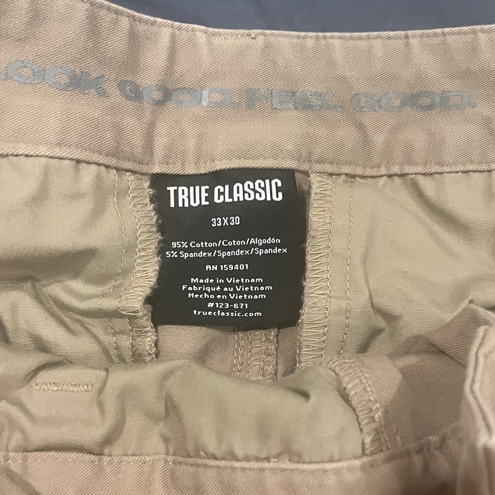 True Classic Men's Khaki Chinos